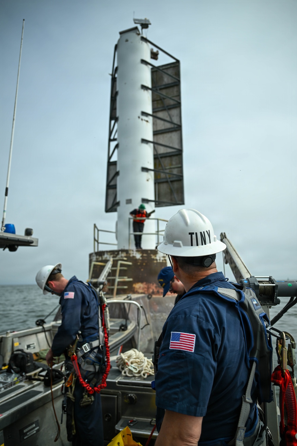 Coast Guard conducts maintenance on Lake Michigan near Green Bay, Wisconsin