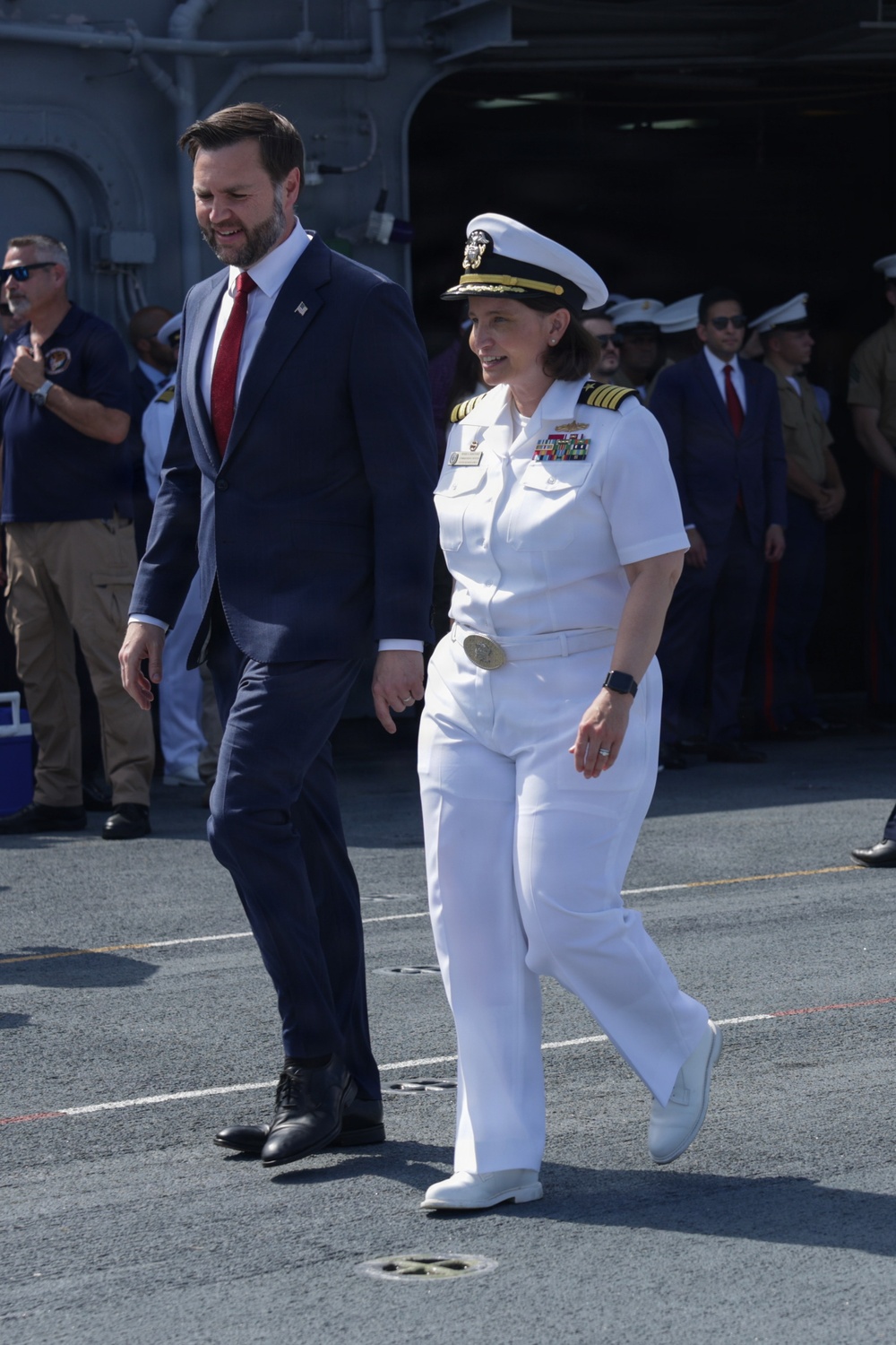 USS KEARSARGE Hosts Vice President JD Vance During INR 250