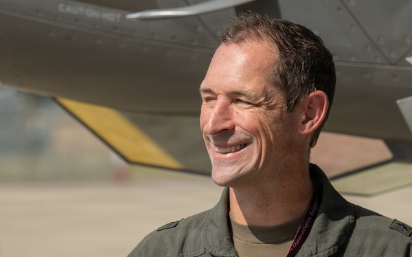 Brig. Gen. Jack Arthaud celebrates fini flight at RAF Lakenheath
