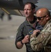 Brig. Gen. Jack Arthaud celebrates fini flight at RAF Lakenheath