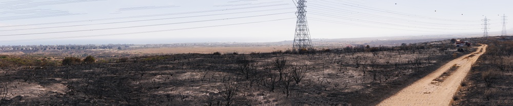Camp Pendleton Fire Department Combats Range 501, 'Pipeline Fire'