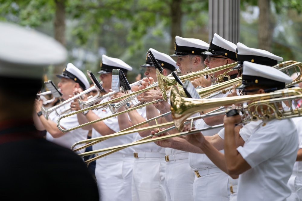U.S. Navy Band performs in the World Trade Center plaza