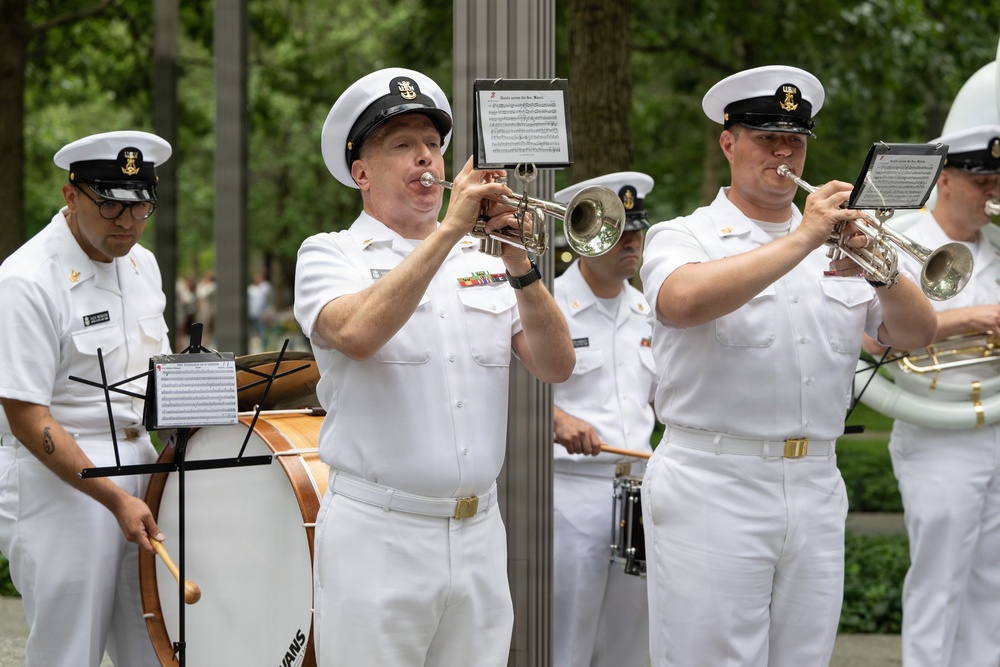 U.S. Navy Band performs in the World Trade Center plaza