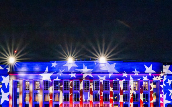 America’s 250th Birthday Pentagon Light Display