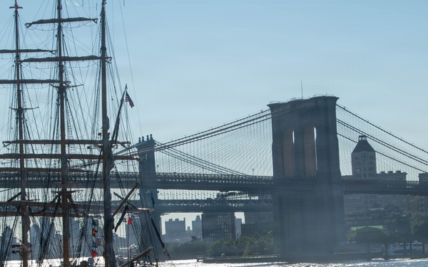 U.S. Coast Guard Cutter Eagle Departs New York During Sail250 Parade of Sail