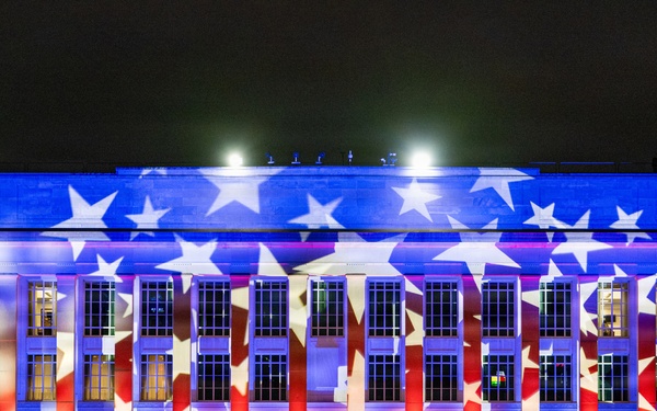 America’s 250th Birthday Pentagon Light Display