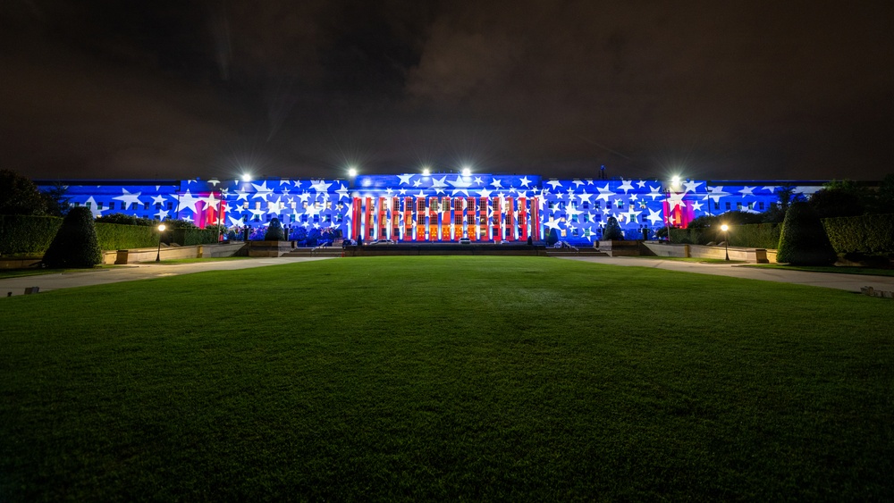 America’s 250th Birthday Pentagon Light Display