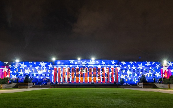America’s 250th Birthday Pentagon Light Display