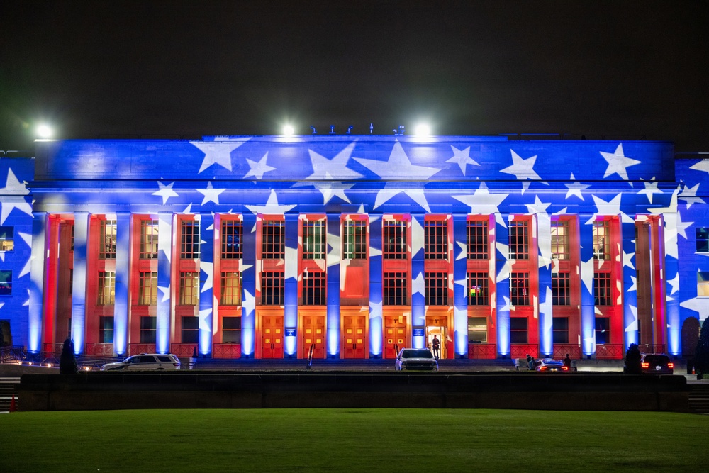 America’s 250th Birthday Pentagon Light Display