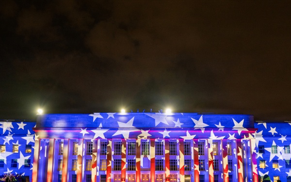 America’s 250th Birthday Pentagon Light Display
