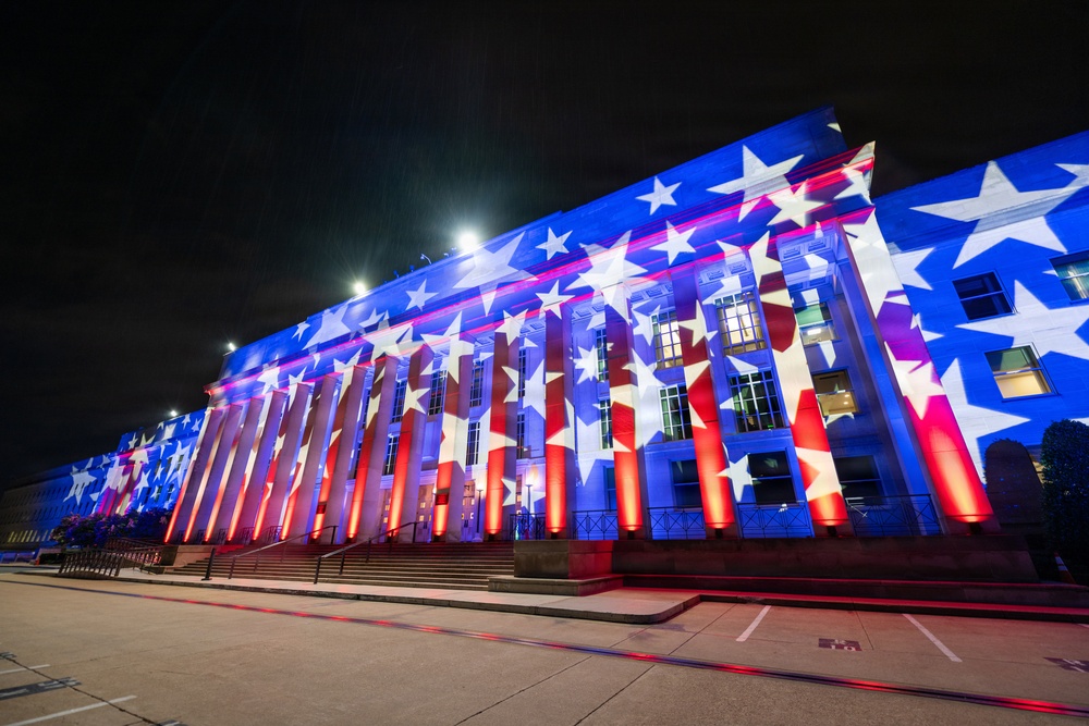 America’s 250th Birthday Pentagon Light Display