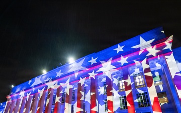 America’s 250th Birthday Pentagon Light Display