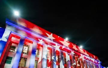America’s 250th Birthday Pentagon Light Display