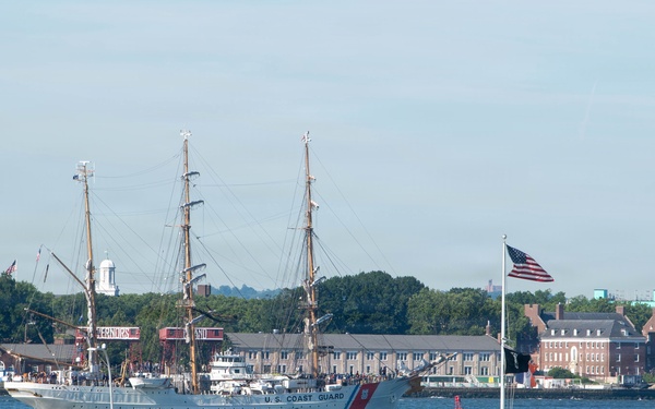 U.S. Coast Guard Cutter Eagle Departs New York During Sail250 Parade of Sail