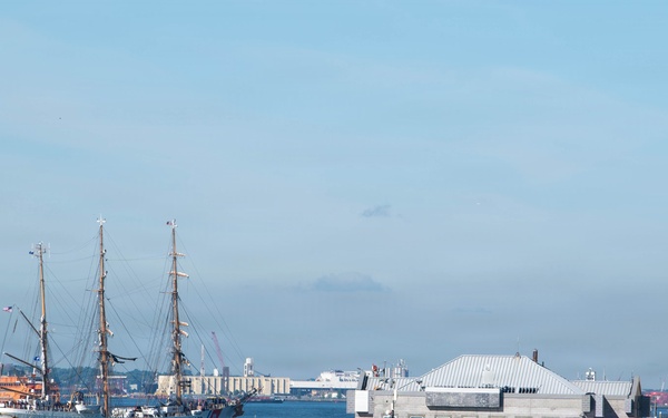 U.S. Coast Guard Cutter Eagle Departs New York During Sail250 Parade of Sail