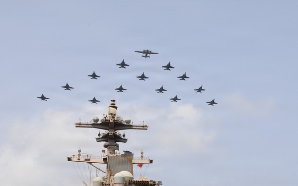 U.S. Navy Warships and Aircraft Transit Arabian Sea