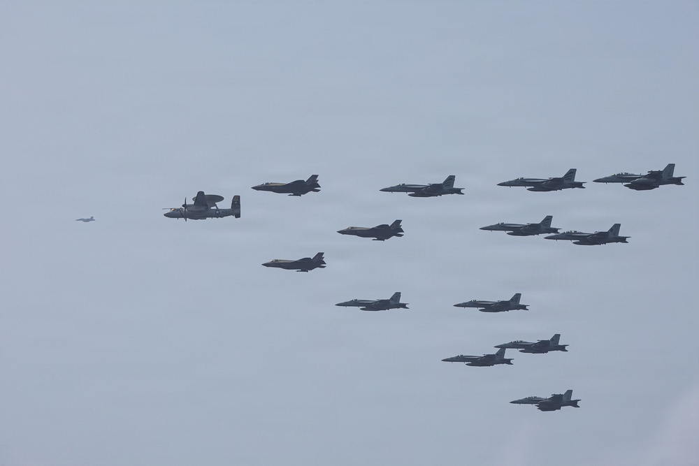 U.S. Navy Warships and Aircraft Transit Arabian Sea