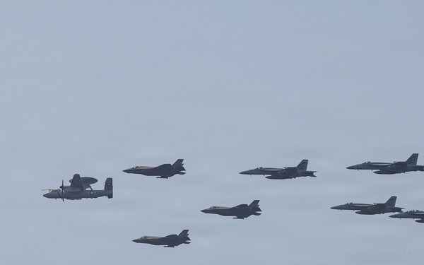 U.S. Navy Warships and Aircraft Transit Arabian Sea