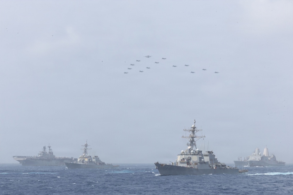 U.S. Navy Warships and Aircraft Transit Arabian Sea