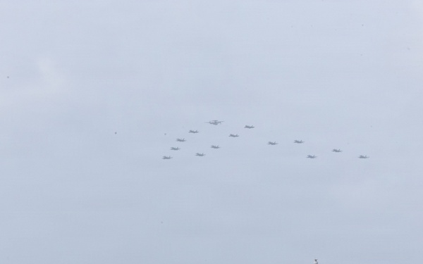 U.S. Navy Warships and Aircraft Transit Arabian Sea