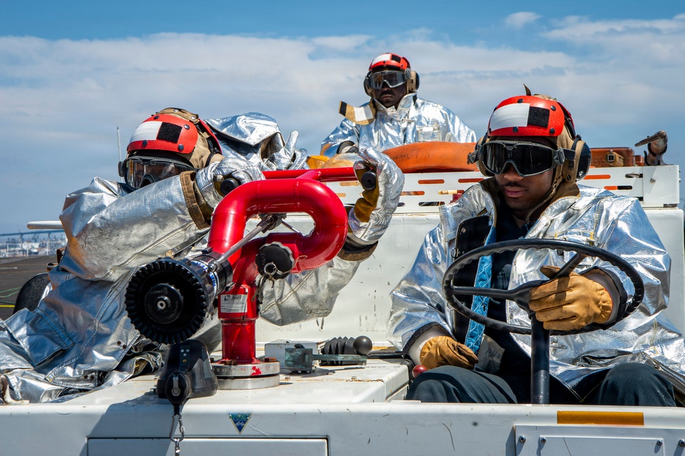 USS Carl Vinson (CVN 70) conducts a general quarters drill
