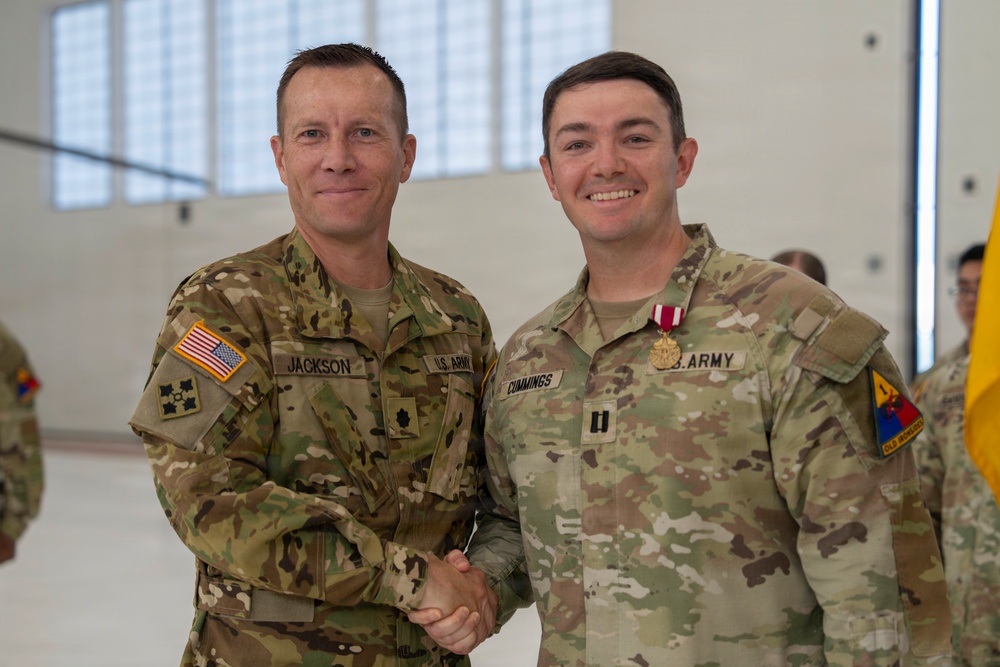 1st AD CAB HHC Change of Command ceremony