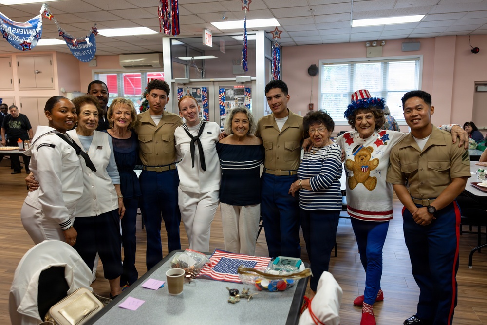 U.S. Marines attend the Great Kills Friendship Club for INR250