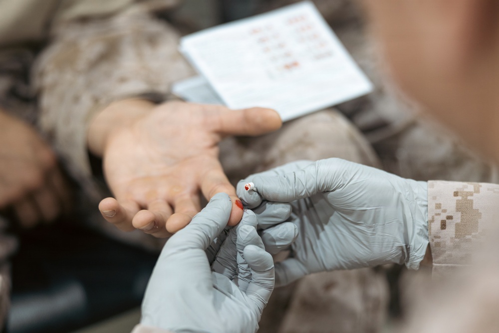 U.S. Marines, Sailors and Soldiers in CENTCOM AOR conduct Joint-Service Walking Blood Bank training