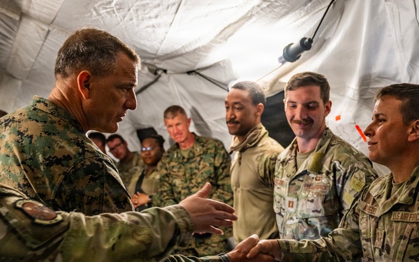 SOUTHCOM Commander Meets CRE Airmen
