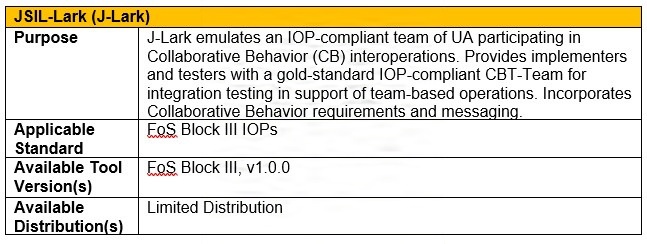 JSIL UAS Interoperability Test Tool Catalog