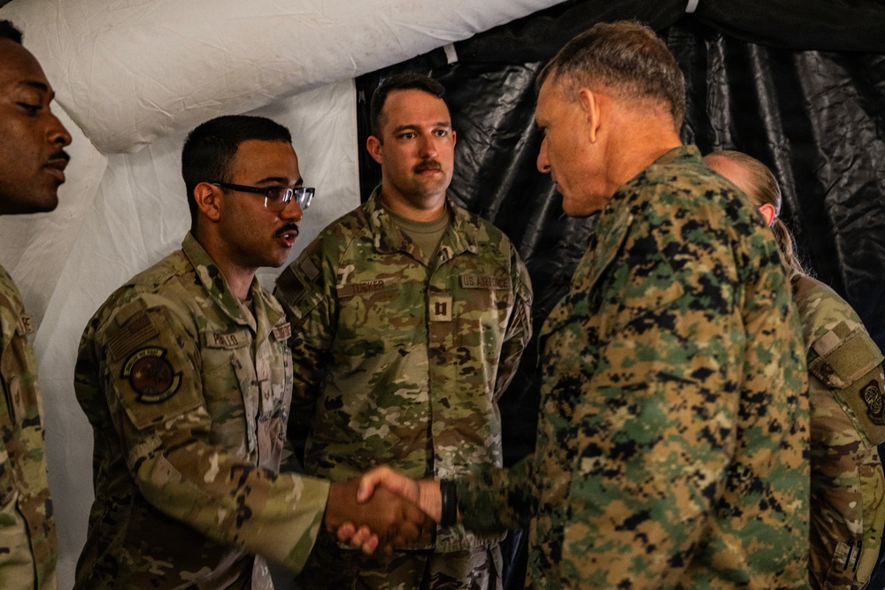 SOUTHCOM Commander Meets CRE Airmen