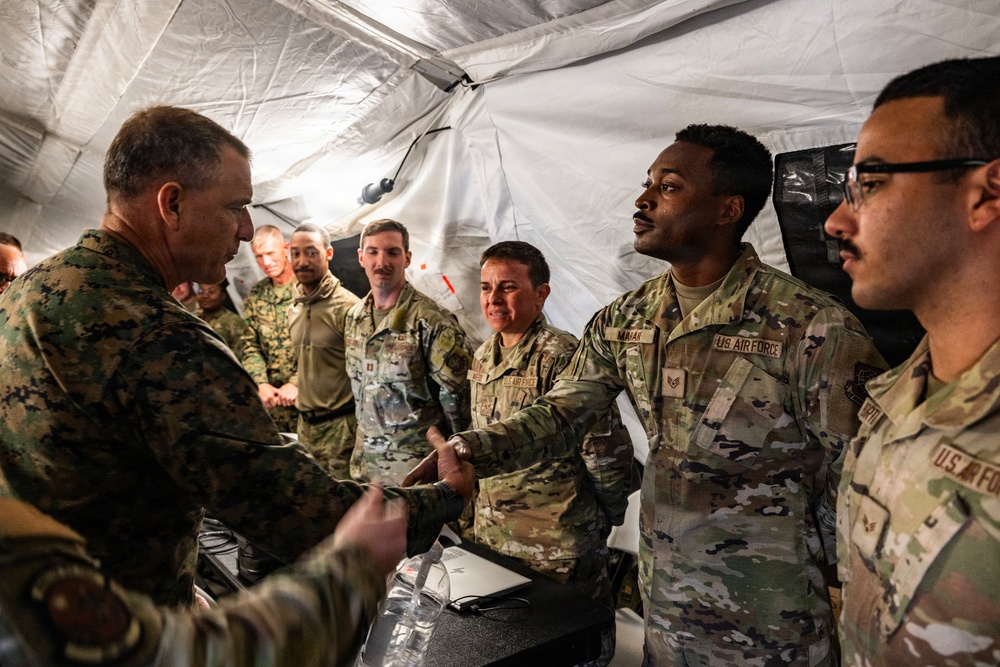 SOUTHCOM Commander Meets CRE Airmen