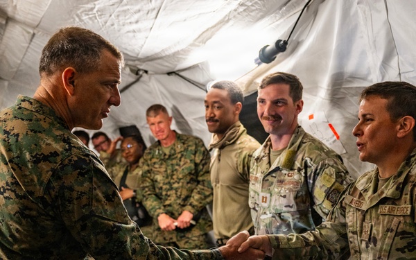 SOUTHCOM Commander Meets CRE Airmen