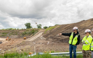 Garrison Dam spillway approach dredging operations
