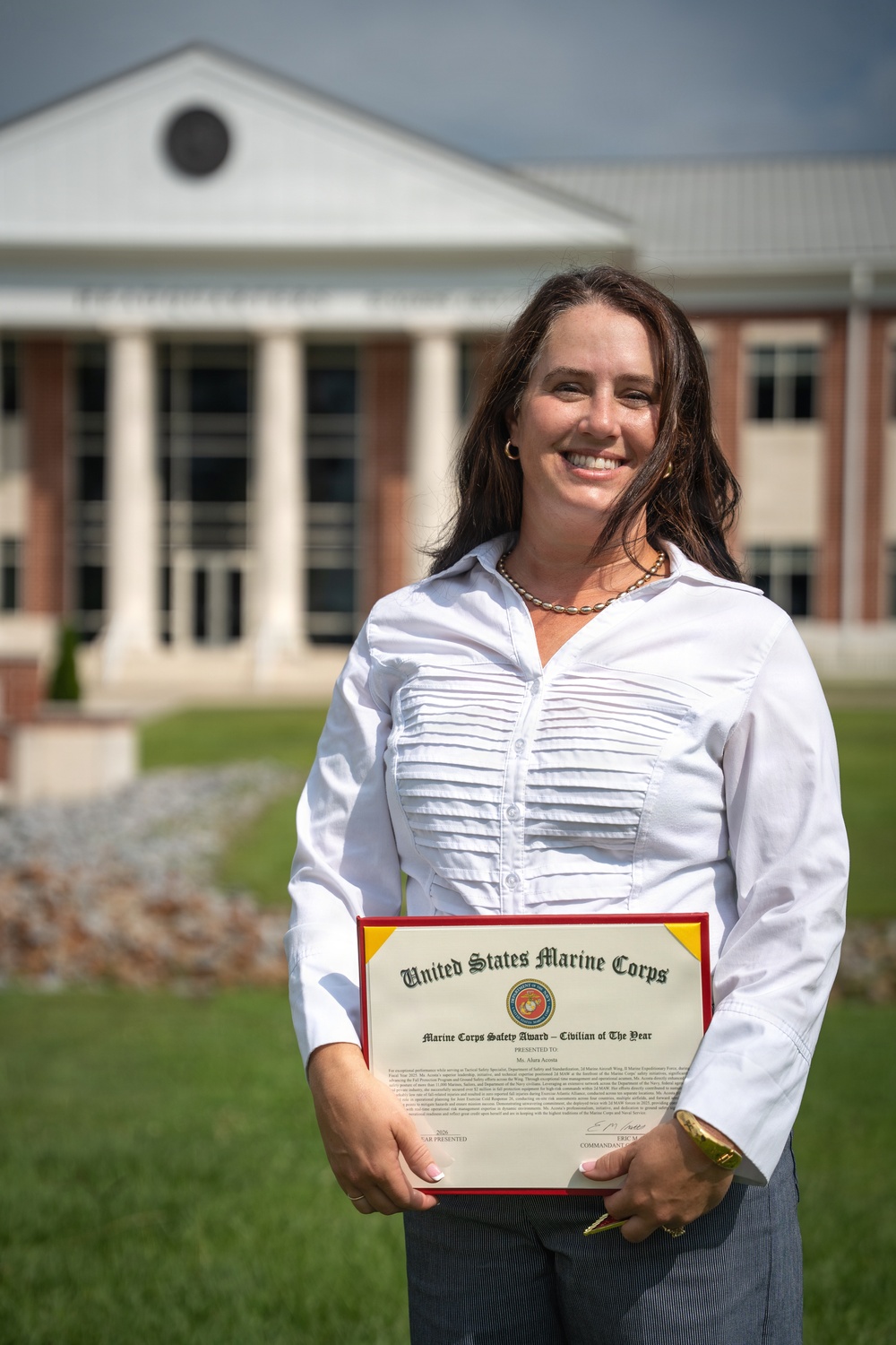 2nd Marine Aircraft Wing's Mrs. Alura Acosta named the Marine Corps' Civilian Safety Professional of the Year