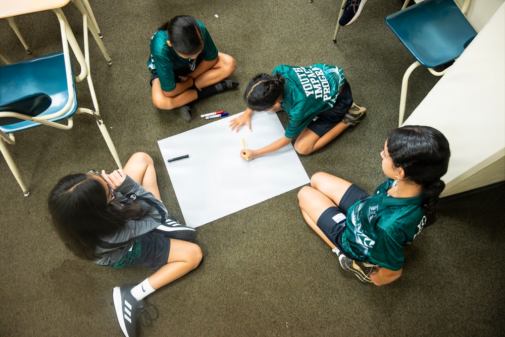 94th Army Air and Missile Defense Command Soldiers volunteer to help with STEM prortion of the Youth Impact Program
