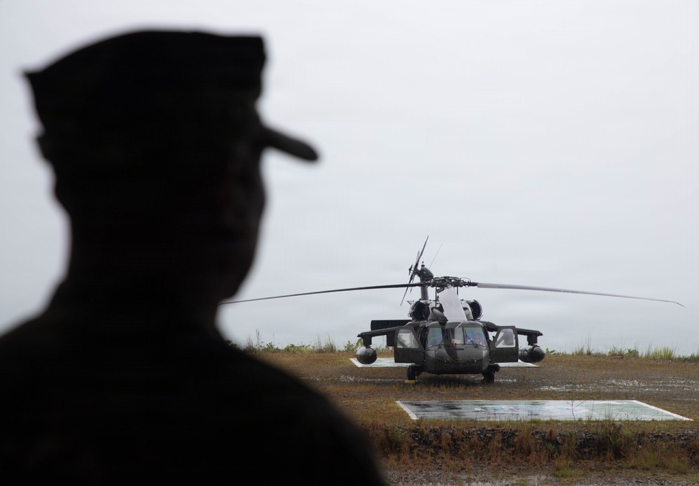 Joint Task Force - Bravo conducts a Sling Load operation to assist local Panamanian community