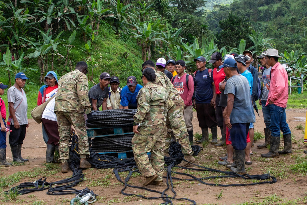 Joint Task Force - Bravo conducts a Sling Load operation to assist local Panamanian community