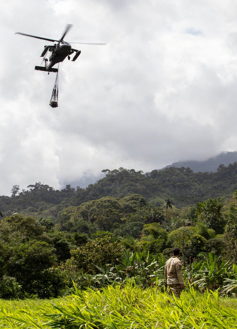 Joint Task Force - Bravo conducts a Sling Load operation to assist local Panamanian community