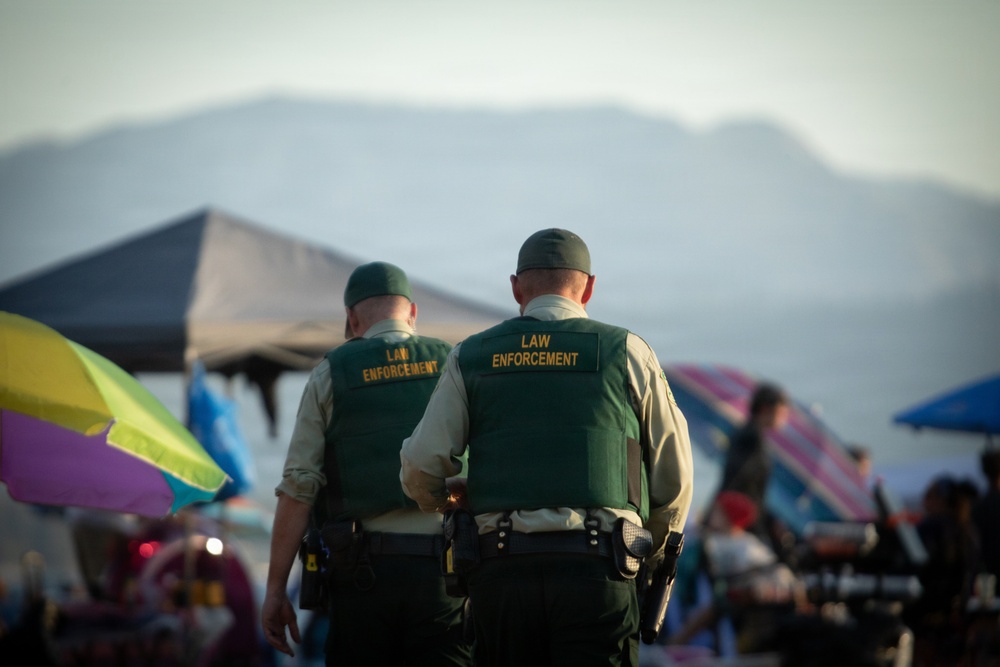 Law Enforcement on Duty for Beach Patrol