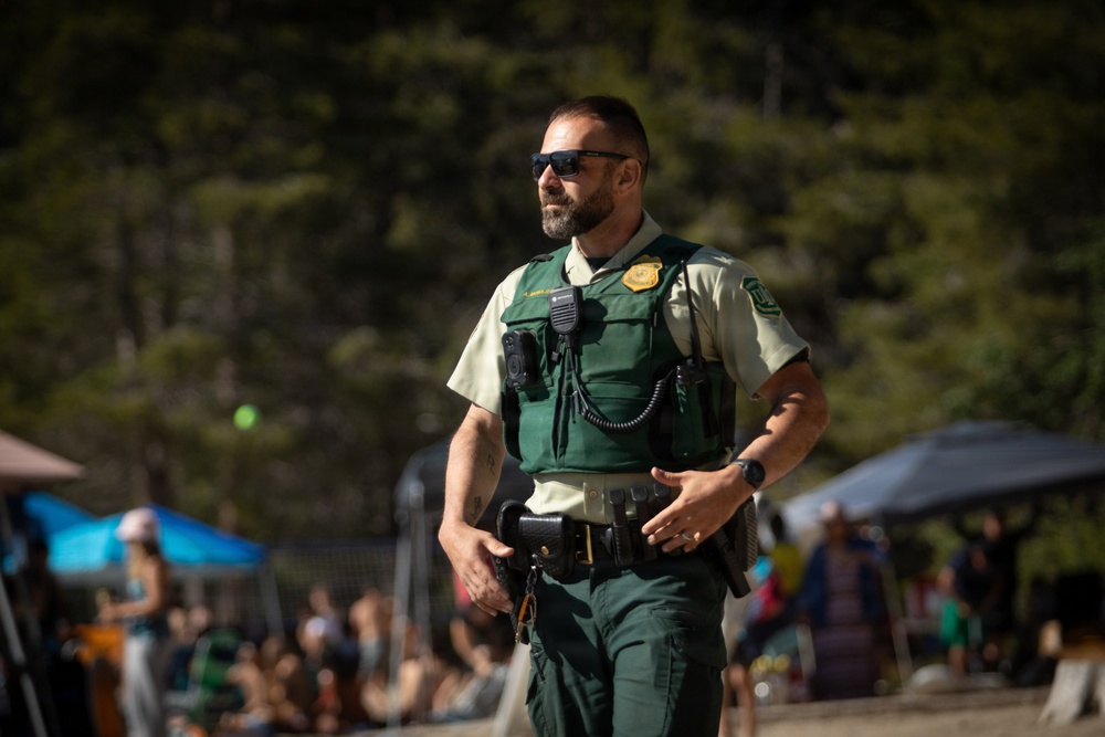 Law Enforcement on Duty at Meeks Bay