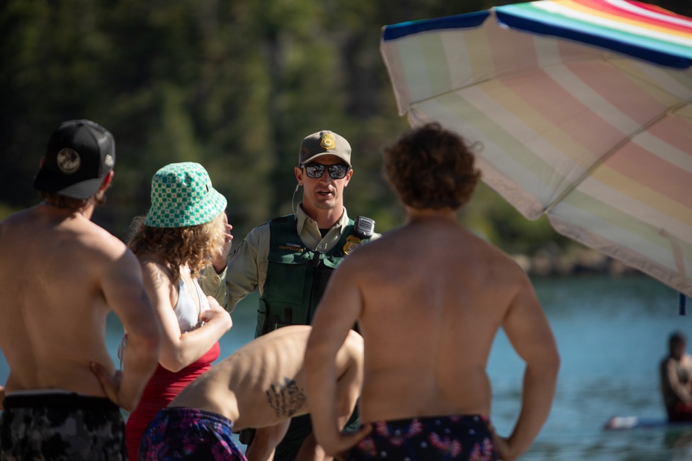Law Enforcement on Duty at Meeks Bay