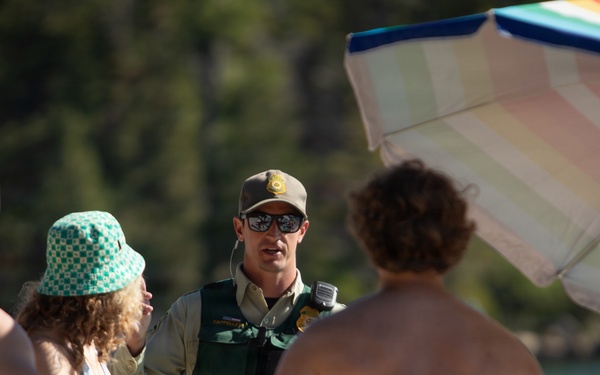 Law Enforcement on Duty at Meeks Bay
