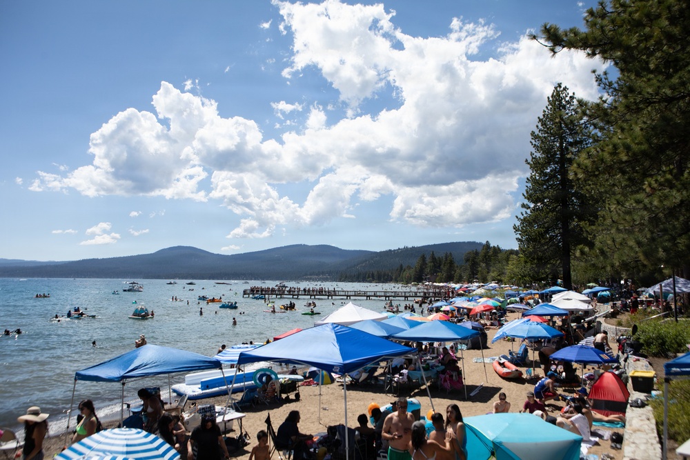 Law Enforcement on Duty at Lakeside Beach