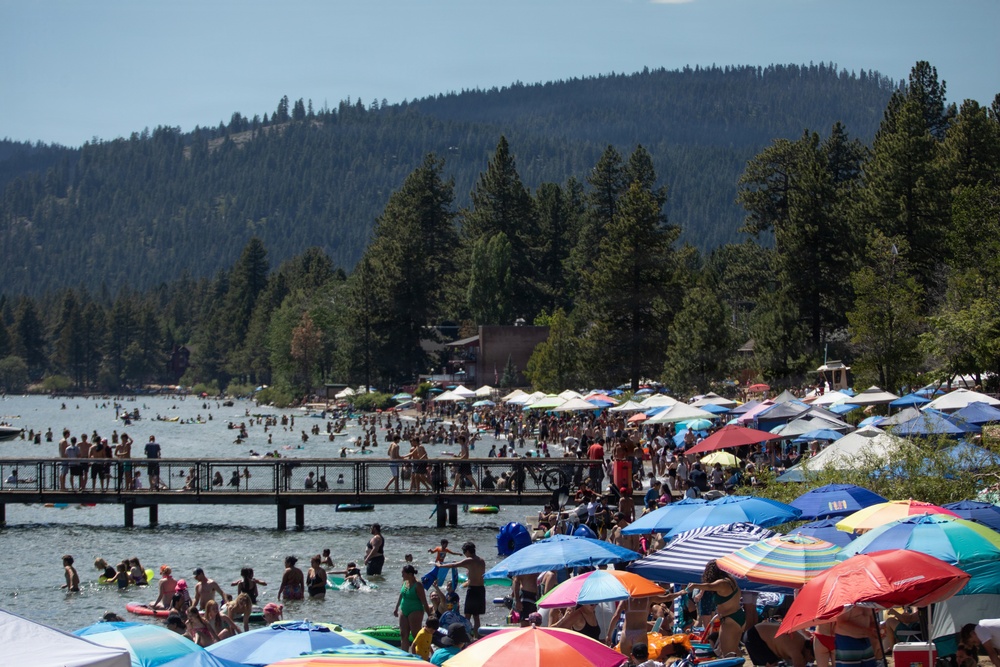 Law Enforcement on Duty at Lakeside Beach