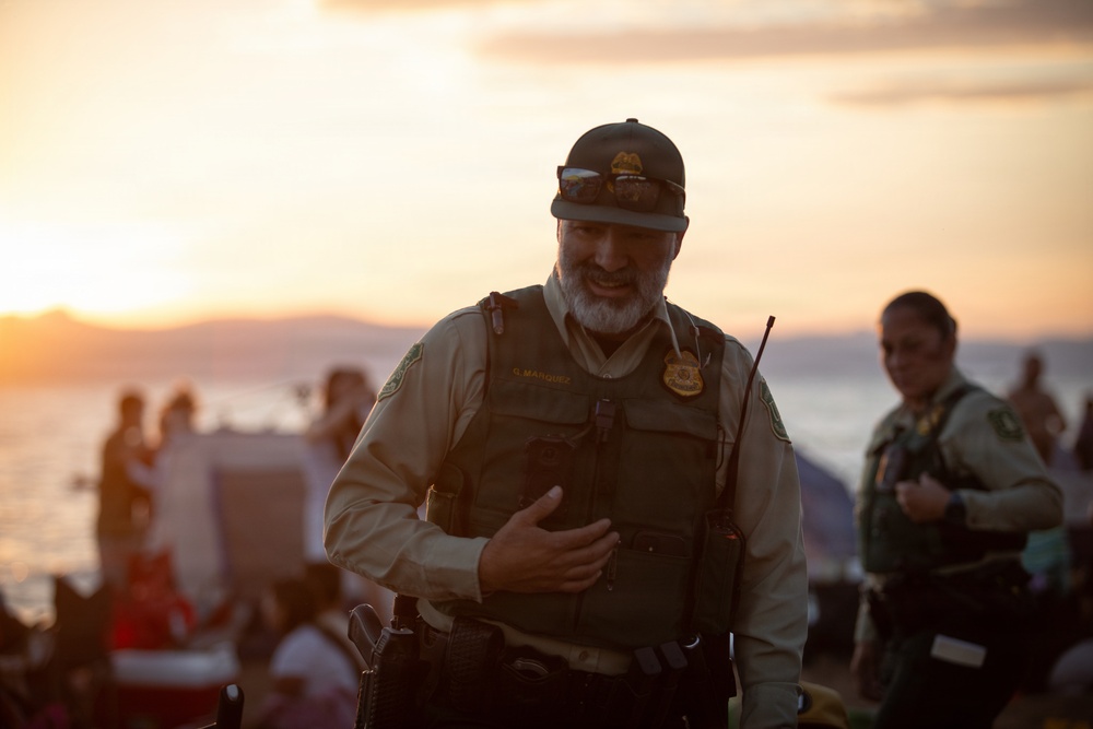 Law Enforcement on Duty for Beach Patrol