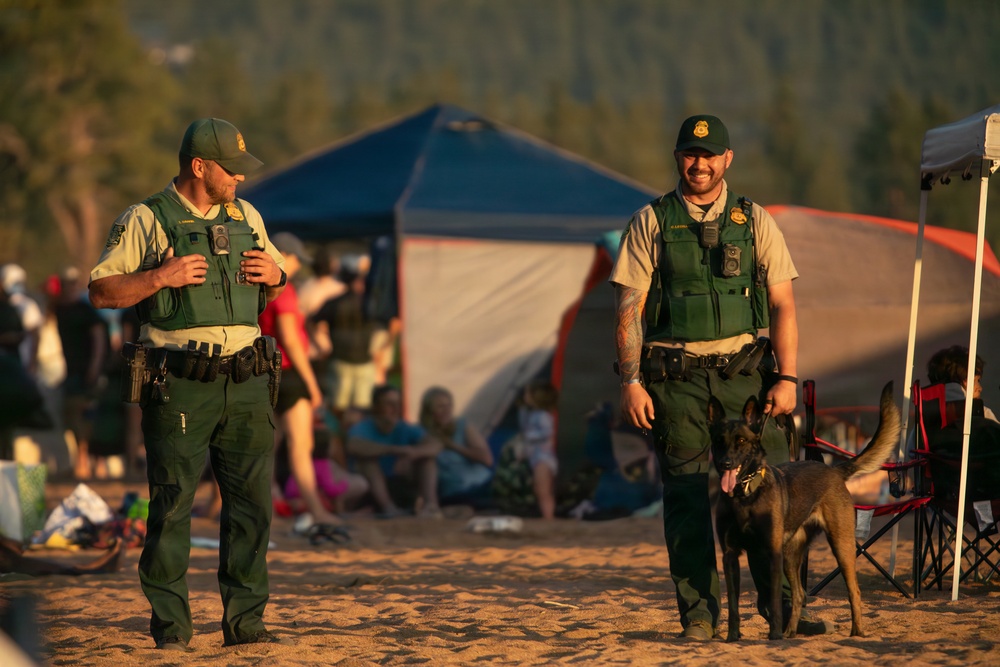 Law Enforcement on Duty for Beach Patrol