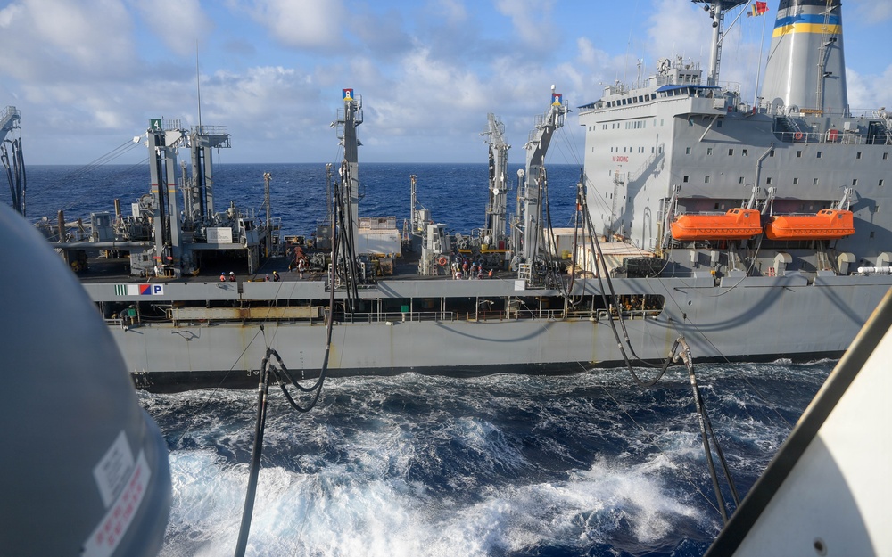 USS Theodore Roosevelt conducts fueling-at-sea during RIMPAC 2026