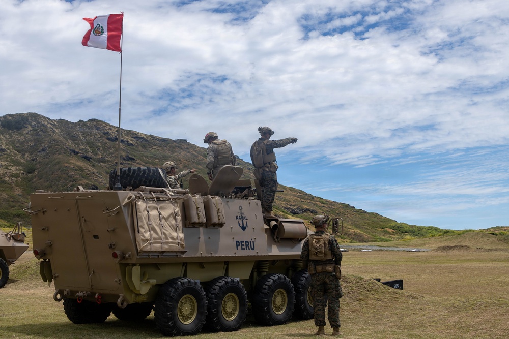 Multinational partners conduct a machine gun live-fire exercise during RIMPAC 2026