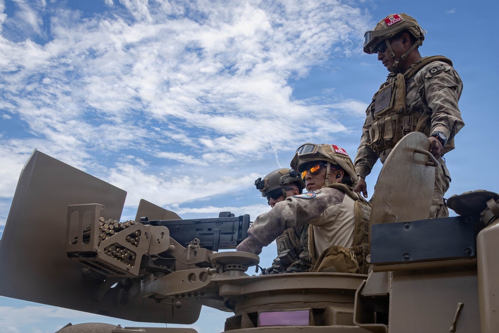 Multinational partners conduct a machine gun live-fire exercise during RIMPAC 2026
